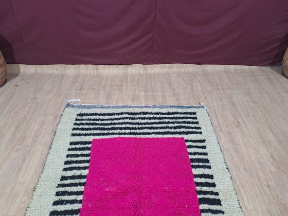 Handgeknüpfter Naturwollteppich mit rosa Muster, 1,6/2,5 m – Alessi, Teppiche & Läufer, Wool (photo 3 of 7)