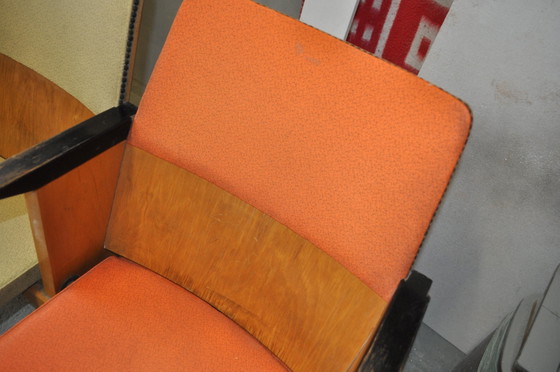 Mid-Century Hungarian 2-Seater Cinema Bench from Szék és faárúgyár, 1950s, Benches, Beige, Mid Century Modern (photo 3 of 8)