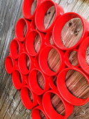 Space Age Wall Panel Décoration murale Rouge