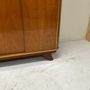 Midcentury vintage kledingkast wardrobe gloss sixties hang leg