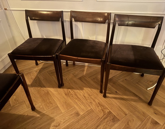 Image 1 of Set di 4 sedie da pranzo vintage in palissandro – Stile moderno di metà secolo