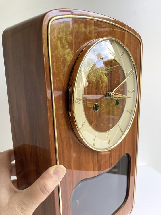 Image 1 of Vintage Kieninger wall clock - mechanical - 1950s/60s