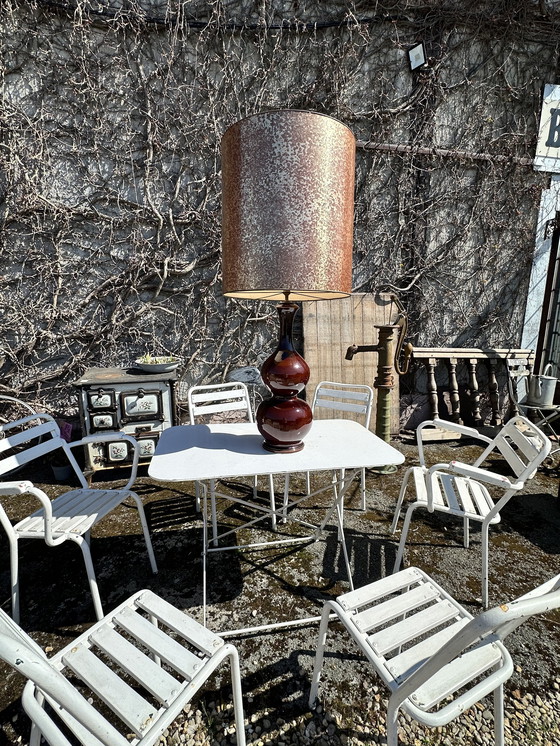 Image 1 of Vintage geglazuurde keramische lamp uit de jaren 70