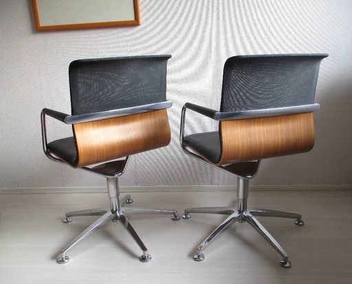 2 sedie da conferenza di design Martin Stoll per Kinnarps