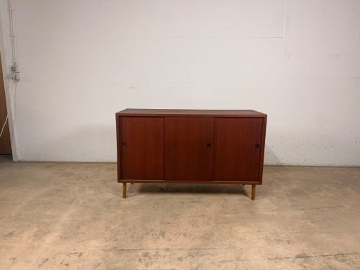 Commode en teck de Kajsa & Nils Nisse Strinning for String, années 1960