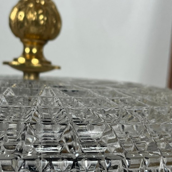 Plafoniera in Vetro e Metallo Dorato, Modello Antico 1930 – Plafoniere, Glass (photo 4 of 9)