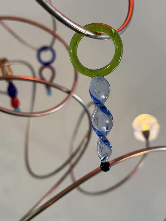 Image 1 of Harco Loor pendant lamp 12 light points “strawberry” Dutch design