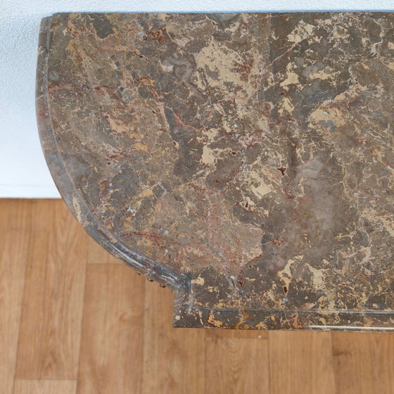 Image 1 of Vintage wall console, side table, console table with marble top. Italian