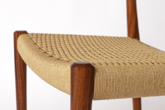 Image 1 of Sedia Niels Møller Model 77 in palissandro - Classico del design danese, anni '60, restaurata e ritessuta