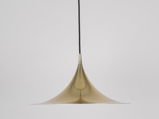 Vintage Semi Hanglamp van Fog & Mørup, 47 cm, Deens Mid-Century Design, Scandinavische Plafondlamp