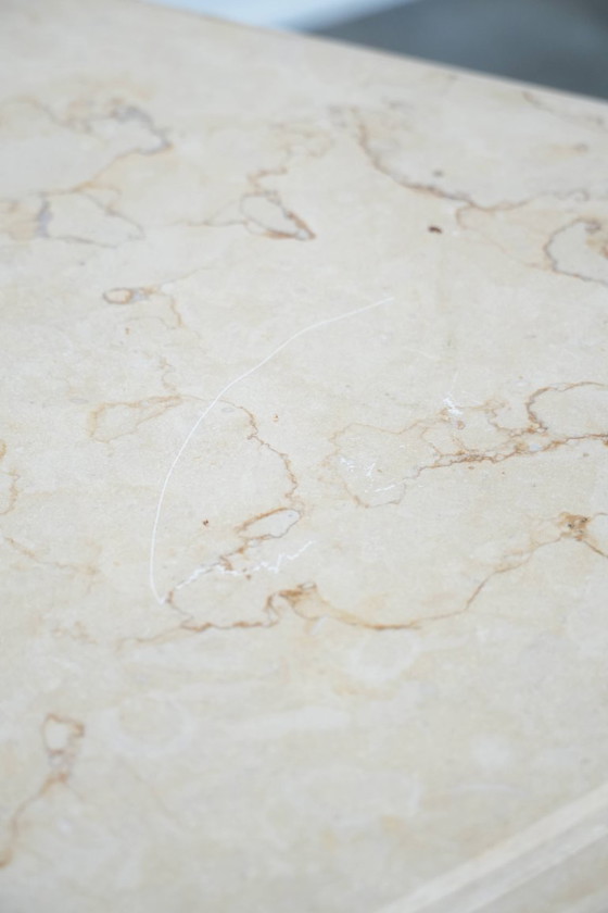 Image 1 of Antique Thonet design side table/side table from the early 20th century with a natural stone top