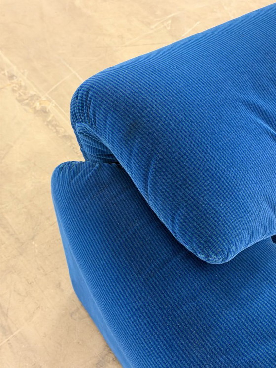 Canapé 2 places Cassina Maralunga | Bleu | Vintage – Canapés d'angle, Textile (photo 4 of 11)