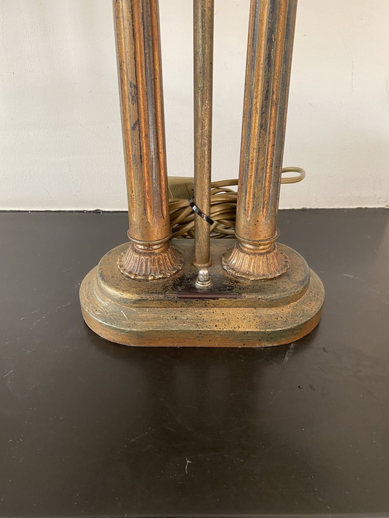 Image 1 of Two Lamps, Empire Style Material Wood/ Metal, Antique Brass Painted.