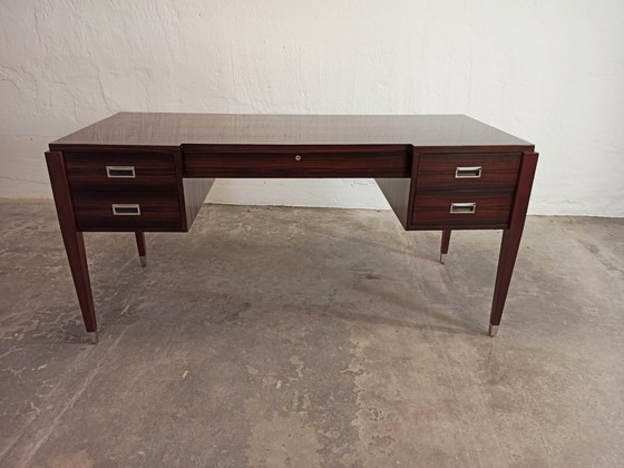 Image 1 of Bureau vintage de style Art déco en ébène de Macassar