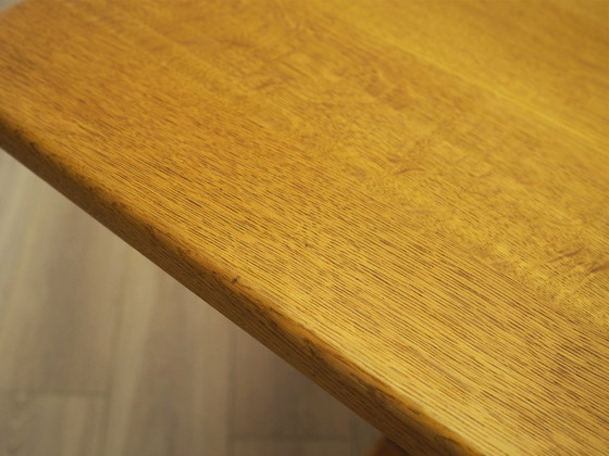 Tavolo da pranzo danese in rovere massiccio, costruzione a cavalletto, anni '60 – Tavoli da pranzo, Wood (photo 12 of 15)
