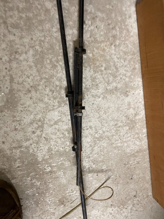 Image 1 of Pair of large vintage aluminum wall lights