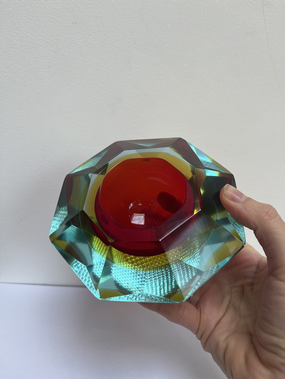 Image 1 of Cendrier vintage Sommerso en verre de Murano, vers 1960