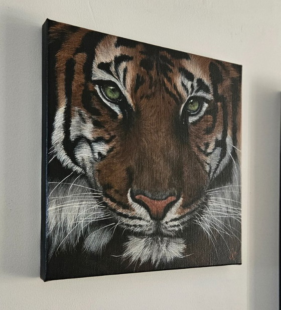 Image 1 of Handmade acrylic painting tiger "eye of the tiger"