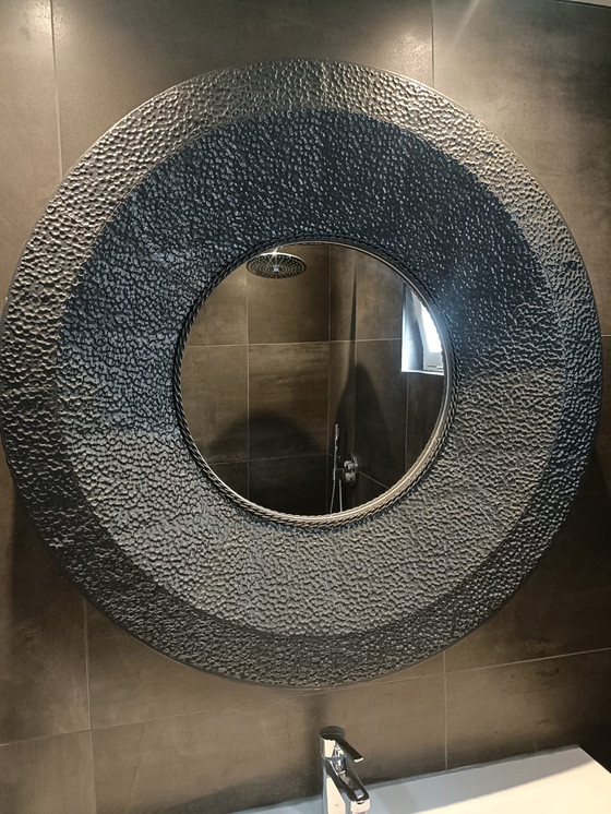 Image 1 of Large Round Metal Mirror