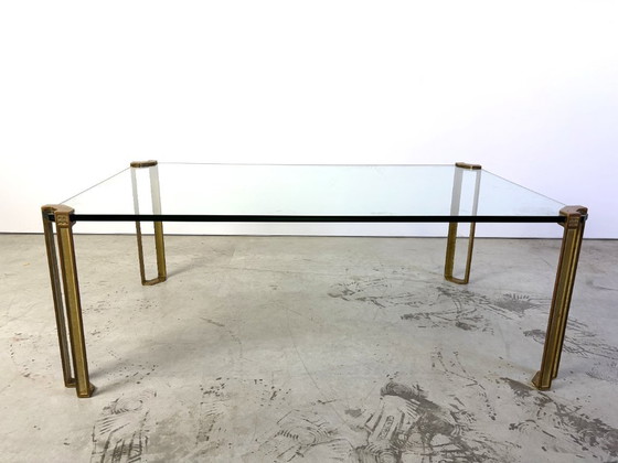 Peter Ghyczy Couchtisch aus Messing und Glas, Couchtische, Transparent, Art Deco (Foto 8 von 11)