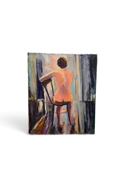 Nude French oil on canvas painting – schilderijen tekeningen