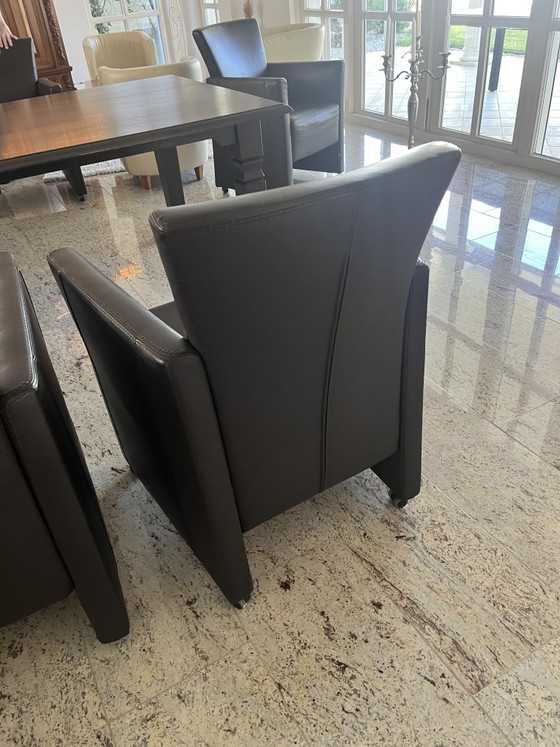 Image 1 of Precioso juego de comedor con 8 sillas de cuero, de 2,80 metros de largo.