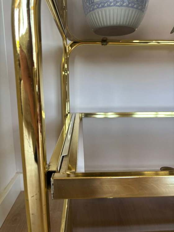 Image 1 of Chariot de bar vintage / Chariot de service dans le style Hollywood Regency