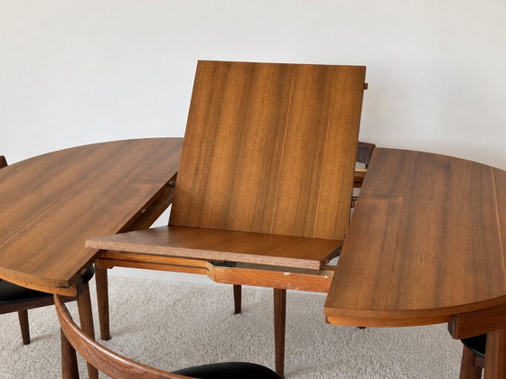Image 1 of  Set da pranzo allungabile Roundette in teak di Hans Olsen per Frem Røjle, Danimarca, anni '60