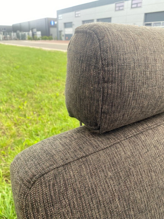 Image 1 of Sofá esquinero de tela marrón oscuro Henders & Hazel