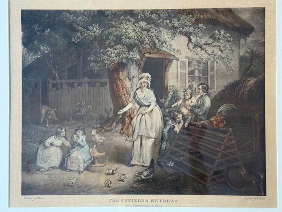 Image 1 of Set di 2 stampe a colori di J. Ward e G. Morland