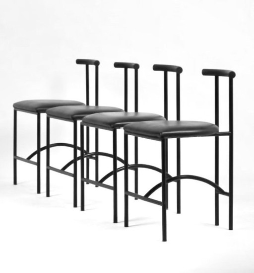 Model Tokio Stoelen van Rodney Kinsman voor Bieffeplast, Italië, Jaren 1980, Set van 4