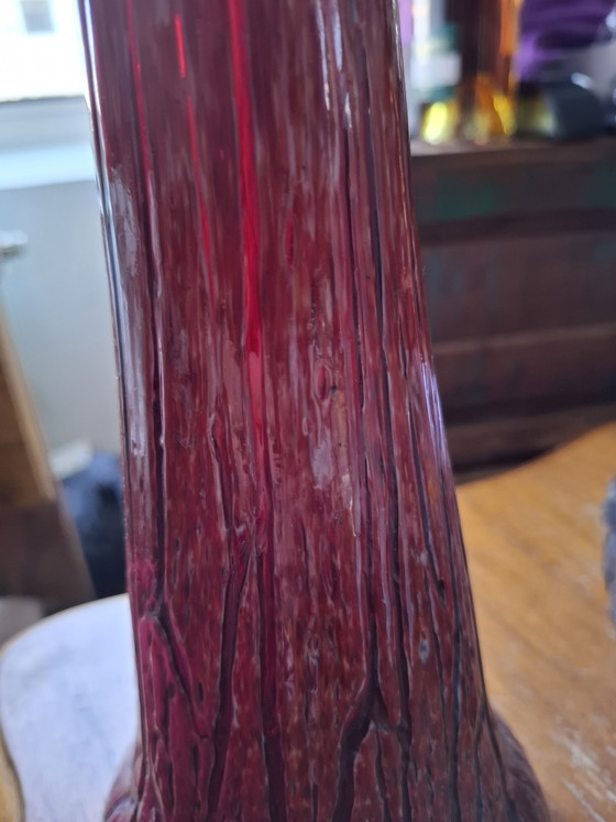 Large 37cm Vintage Mid-Century Cased Art Glass Statement Vase - Flawless Mint Condition (photo 5 of 6)