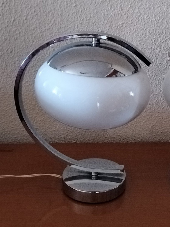Art Deco lamp set – Table lamps, Glass, Metal (photo 5 of 5)