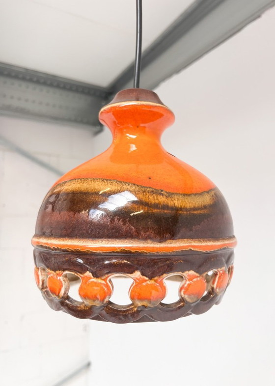 Image 1 of Set van 2 Keramieken Plafondlampen van PAN Leuchten, 1970's