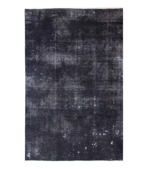 Alfombra Oriental Anudada a Mano Vintage Arte Clásico y Diseño en Relieve 310 x 200 cm Multicolor, Color Negro