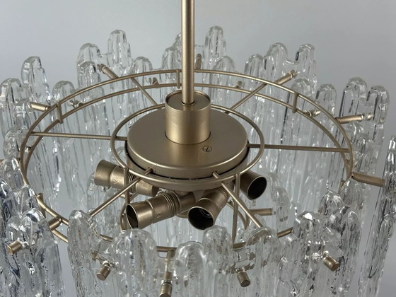 Image 1 of 60s 70s plafondlamp kroonluchter Kinkeldey Duitsland Space Age glas ontwerp