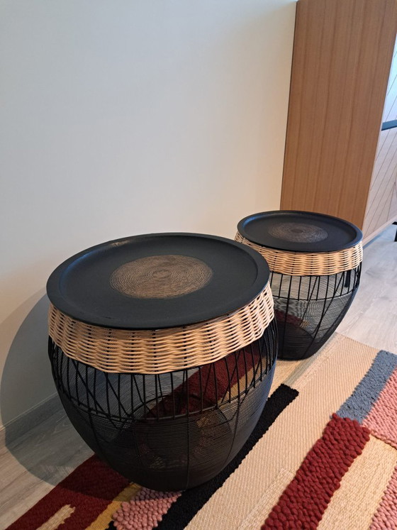 Image 1 of Side Table African Drums (2/Set)
