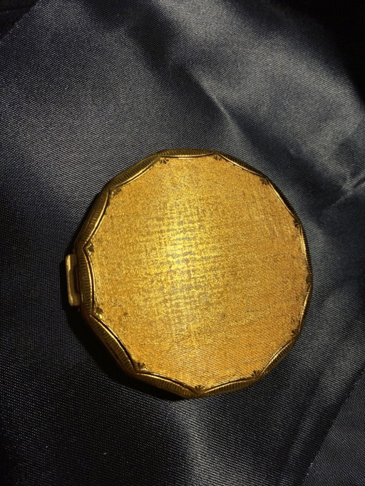 Poudrier Caron Paris avec miroir, houppette et poudre
