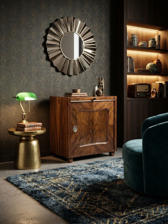 Comodino ungherese Art Déco in legno, anni '30 – Comodini, Art Deco (photo 2 of 3)