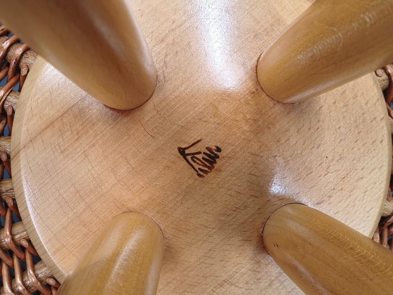 Image 1 of Een paar ULUV rotan bijzettafels van Jan Kalous, jaren 70.