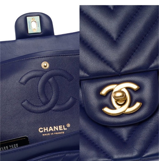 Image 1 of Borsa CHANEL Timeless/Classique in Cuir Bleu - 103359