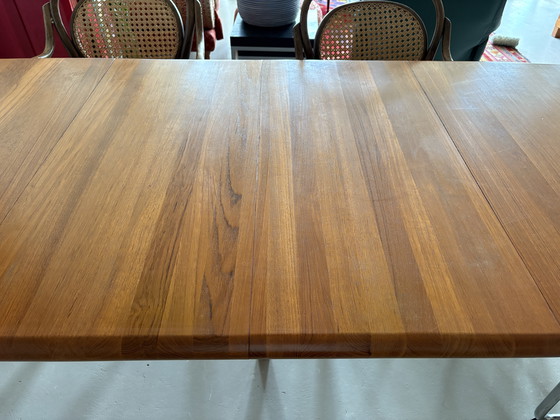 Image 1 of Table à manger extensible en teck d'origine danoise 70s