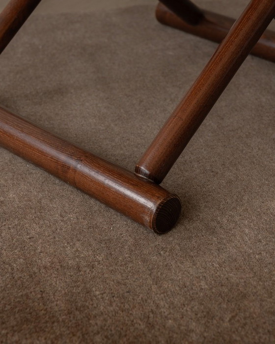 Italian Modern Director’s Chair in Wood & Leather, 1980s, Side chairs, Brown (photo 10 of 17)