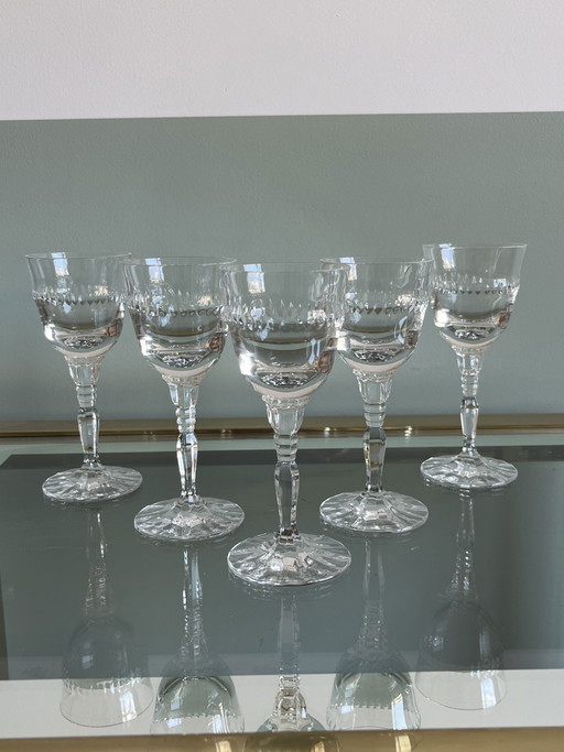 5x borrelglazen kristal Villeroy & Boch