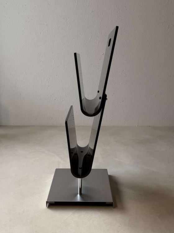 Image 1 of Stehender Leseständer aus Acrylglas, Chrom, 80er Jahre