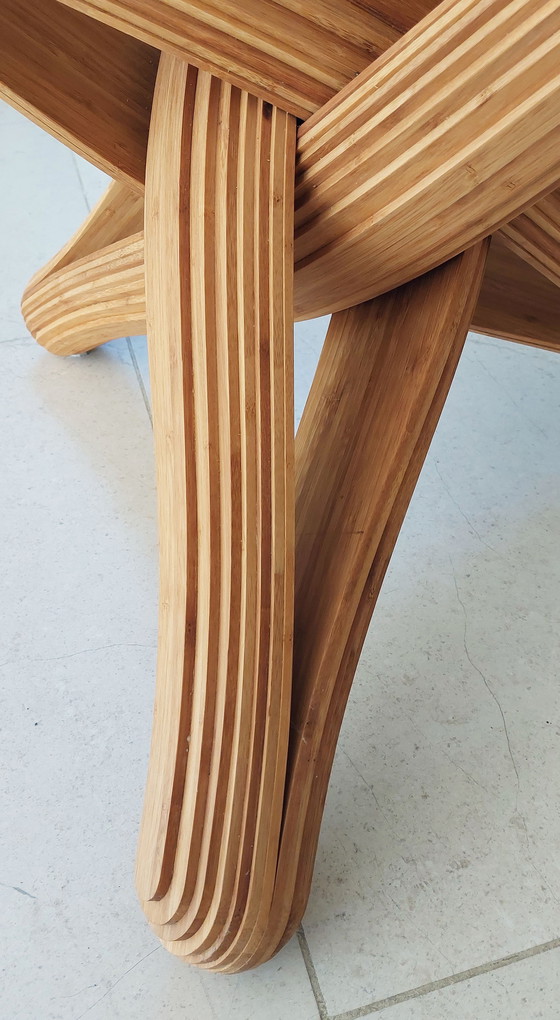 Image 1 of Table basse en bambou caramel Par Jan Paul