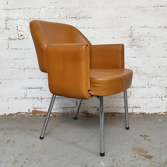 Image 1 of Deauville leren fauteuils van Marc en Pierre Simon voor Airborne, 1960