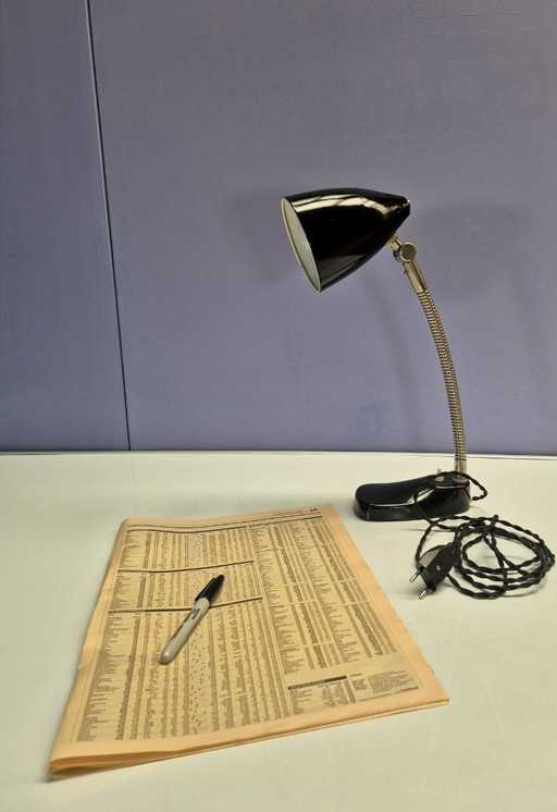 Vintage Bureaulamp Hala 13 – bureaulampen, Metal, Chrome