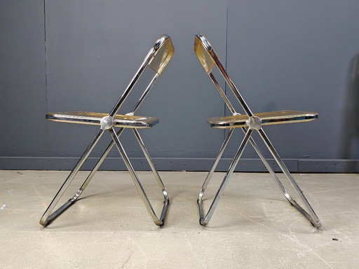Vintage plia chairs by Castelli, 1970s 