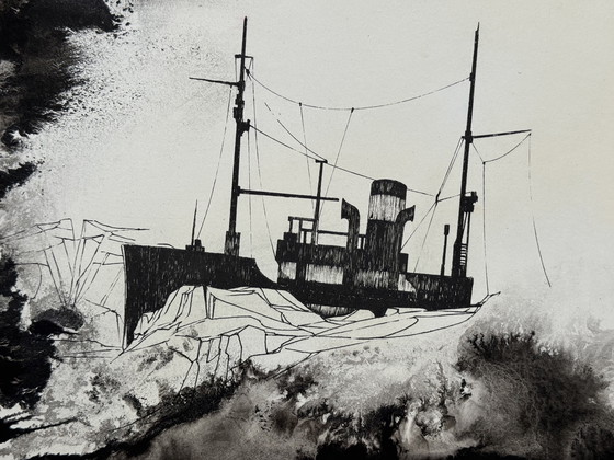 Image 1 of Eugene Eechaut (1928-2019) - Tusche-Diptychon (1970)